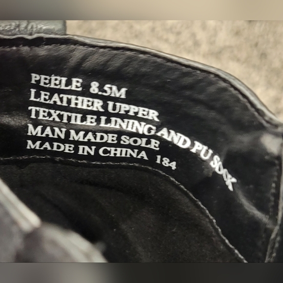 Steve Madden Peele Ankle Boots Womens Size 8.5 Black Leather Casual Zip - Picture 3 of 12